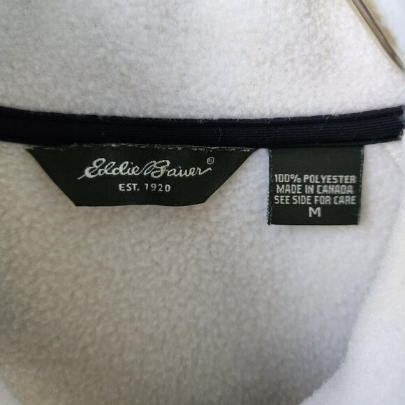 Eddie Bauer Vintage Womens Polartec Pockets Zip Golf Graphic Fleece Vest Sz M - Picture 6 of 16